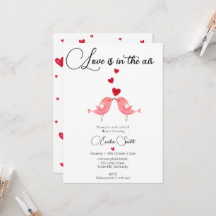 Invitation Eélégant Love est dans l'air Bird nuptiale douche