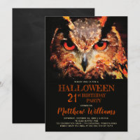 Eerie Night Owl Halloween 21e Anniversaire Fête In