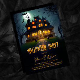 Invitation Eerie Nuit Éffrayant Haunted Maison Halloween Part