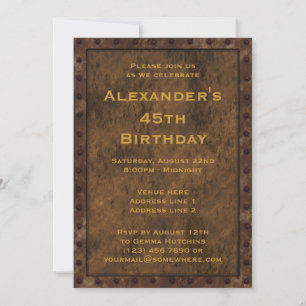 Invitation Effet de cadre en fer garçons Anniversaire double