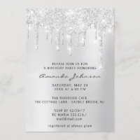 Effet pailleté gris argenté Drip s