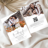 Effet papier déchiré 2 Photos Mariage de code QR