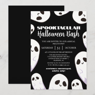 Invitation éffrayant Boo Maison hantée Fête de bash Halloween