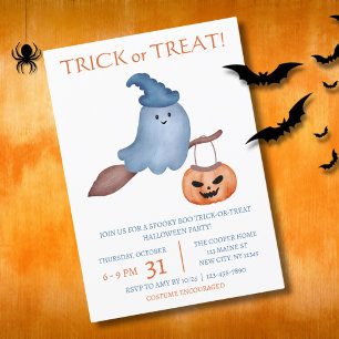 Invitation Éffrayant Boo Trick ou Treat Kids & Family Hallowe
