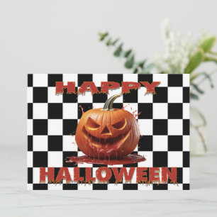 Invitation Éffrayant Citrouille sanglant Halloween