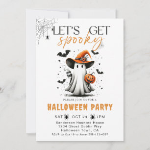 Invitation Éffrayant Ghost Halloween