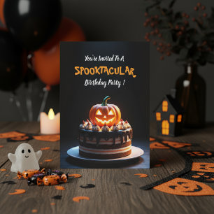Invitation Éffrayant Halloween Citrouille conception de gâtea