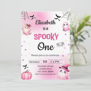 Invitation Éffrayant Halloween fille anniversaire