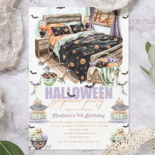 Invitation Éffrayant Halloween Sleepover Anniversaire Bash