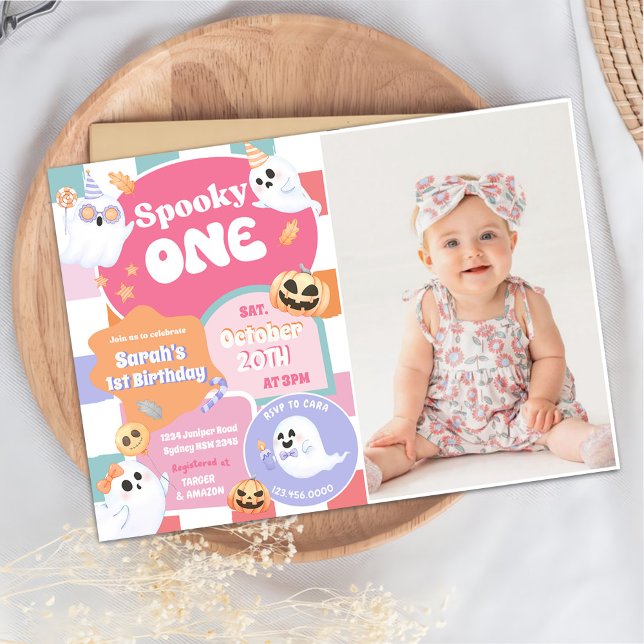Invitation Éffrayant Halloween Super 1er anniversaire (Créateur téléchargé)