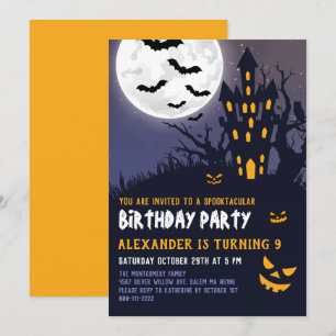 Invitation Éffrayant Haunted House Halloween Parti Anniversai