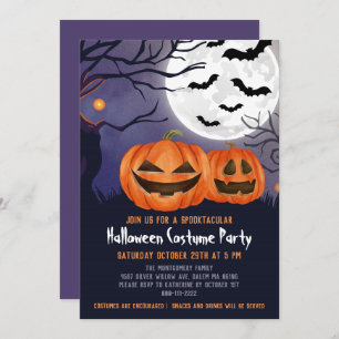 Invitation Éffrayant Jack O'Lantern Halloween Costume pour en
