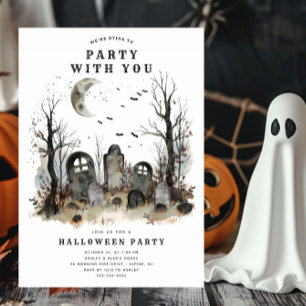 Invitation Éffrayant mourir pour l'Halloween de fête