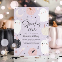 Éffrayant Un Boho Halloween Ghost 1er Anniversaire