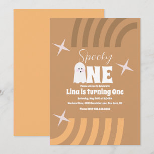 Invitation Éffrayant Un Fantôme Super Halloween Anniversaire