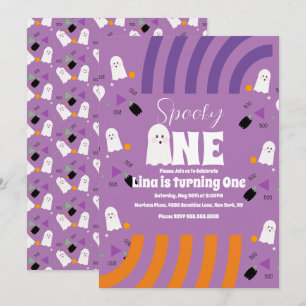 Invitation Éffrayant Un Fantôme Super Halloween Anniversaire 