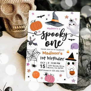 Invitation Éffrayant Un Halloween 1er Anniversaire