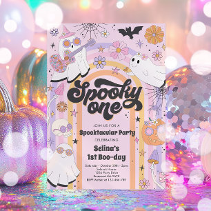 Invitation Éffrayant Un Halloween Fantôme Super 1er anniversa