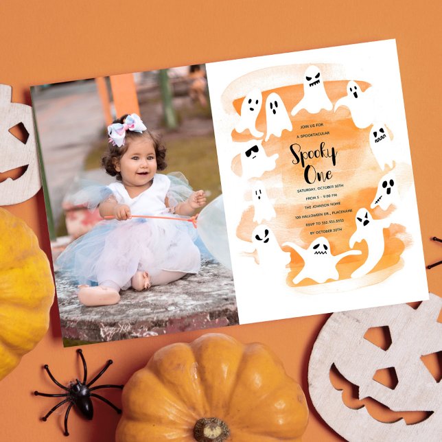 Invitation Éffrayant un premier anniversaire d'Halloween (Spooky One First Birthday Party  Invitation)