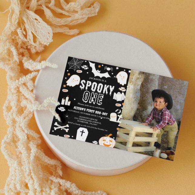 Invitation Éffrayant Une fête d'anniversaire d'Halloween (Créateur téléchargé)