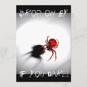 Invitation effrayante de Halloween d'araignée