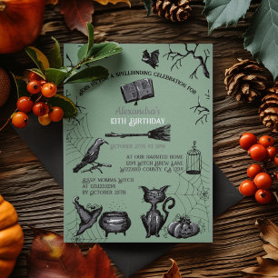Invitation Éffrayante Eclosion Halloween fête d'anniversaire