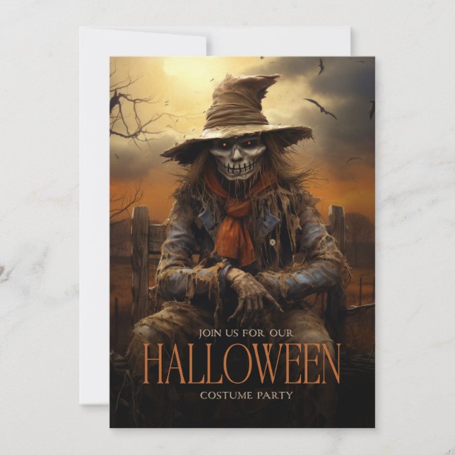 Invitation Éffrayante Fête d'Halloween pour adultes (Devant)