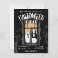 Invitation éffrayante Halloween Potluck