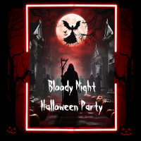 Éffrayante nuit sanglante fête d'Halloween adulte