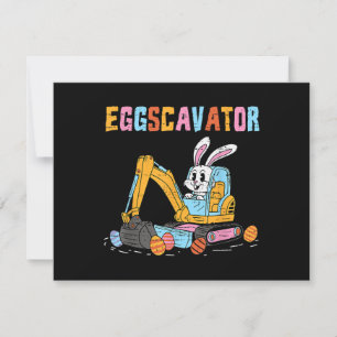 Invitation Eggscavator Chasse aux Oeufs de Pâques Camions de 