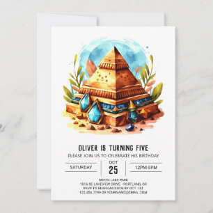 Invitation Egypte ancienne coutume Pyramides modernes Anniver
