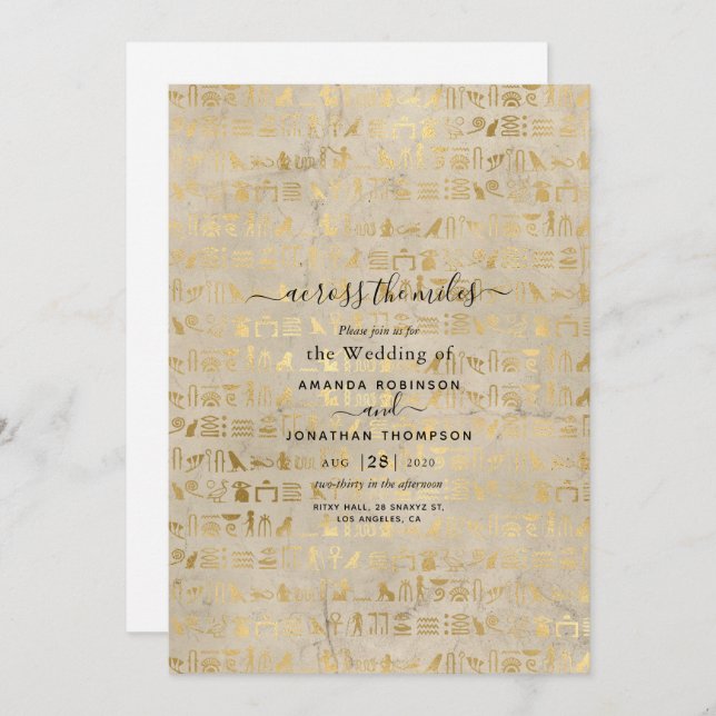 Invitation égyptienne (Devant / Derrière)