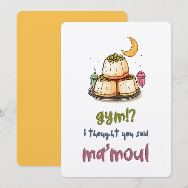 Invitation Eid Vibes : Maamoul au-dessus de la salle de sport (Devant / Derrière)