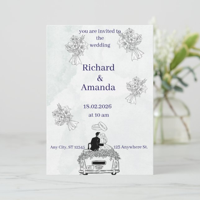 invitation einladung (Stehend Vorderseite)