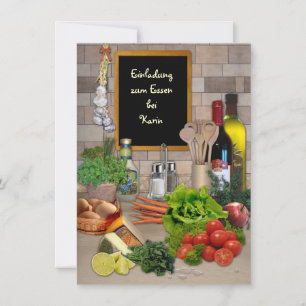 Invitation Einladung zum Essen (mit deinem Namen)