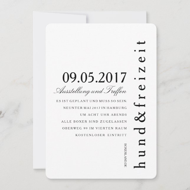 Invitation Einladungskarten puristisch (Devant)