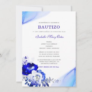 Invitation El Bautizo y Primer Añito invitación de nuestra hi