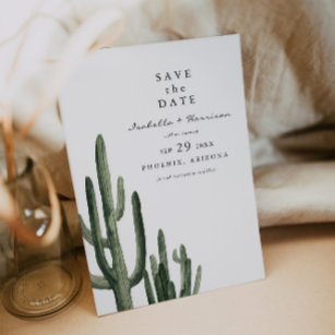 Invitation Eleanor - Minimal Saquaro Cactus Save the Date