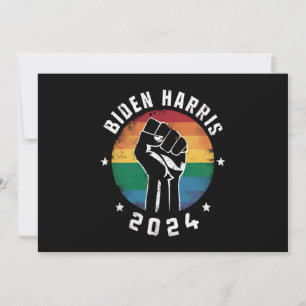 Invitation Élection Biden Harris 2024 LGBT Arc-en-ciel Fierté