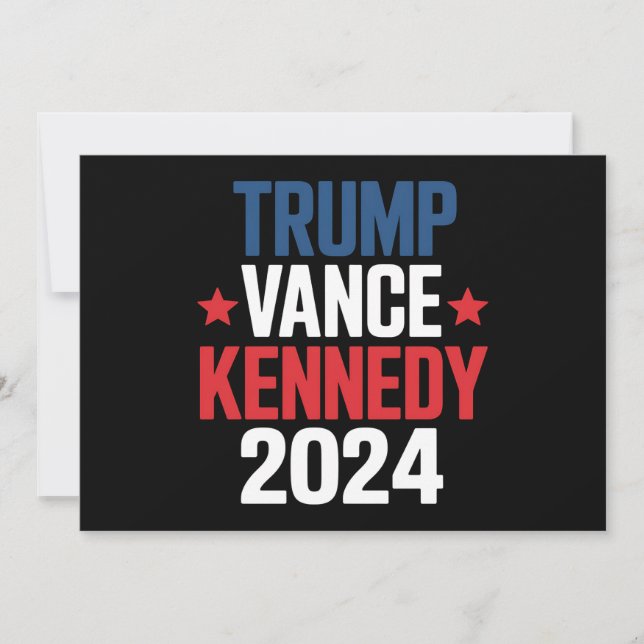 Invitation Élection de Trump Vance Kennedy pour le président  (Devant)