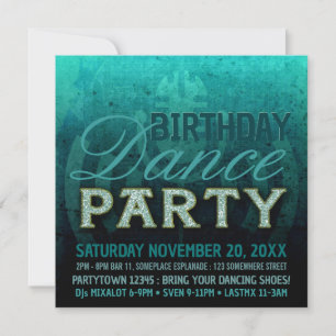 Invitation Electro Sounds Dance Party Anniversaire