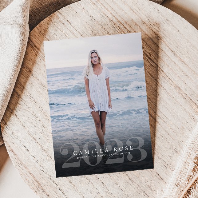 Invitation Élégance audacieuse Annonce photo de remise de dip (Créateur téléchargé)