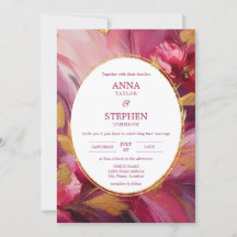 Élégance contemporaine : Mariage en or rose Fuchsi