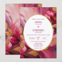 Élégance contemporaine : Mariage en or rose Fuchsi