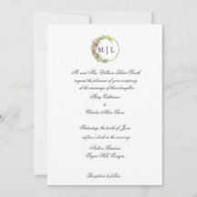 Élégance cursive avec un monogramme floral