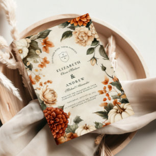 Invitation Élégance de mariage au goût de citrouille épicée