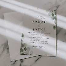 Élégance de mariage feuille verte aquarelle