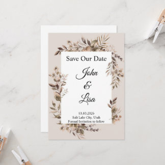 Invitation "Élégance Florale" pour Sauvegarder la 