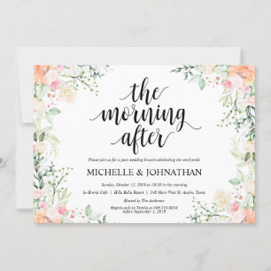 Invitation Elégance jardin Floral Post Mariage Brunch Invitat