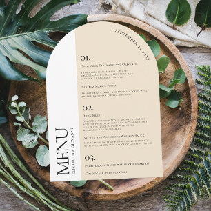 Invitation Élégance moderne de l'arc Menu de mariage